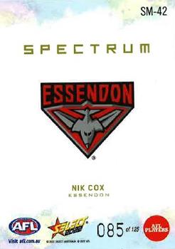 2022 Select AFL Footy Stars - Spectrum #SM-42 Nik Cox Back